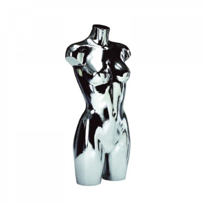 Chrome Female Bust Form Chrome Mannequin UK