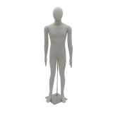 Flexible Male Mannequin Abstract Head Marl Grey Or Cream With Stand