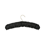 Black Double Frill Satin Padded Hangers (Box of 50)