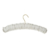 Cream Double Frill Satin Padded Hangers (Box of 50)