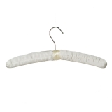 Ivory Shaped Satin Covered Padded Hangers (Box of 36)