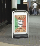 Magnetic Pocket Swing Sign/White Frame