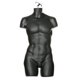 Hanging Male Mannequin Black Body Form - Box Of 12