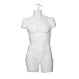 Hanging Male Mannequin White Body Form - Box Of 12