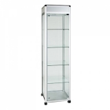 Full Glass Narrow Display Showcase With Header