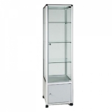Three Quarter Narrow Display Showcase With Spotlights