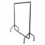 Black with Chrome Top Clothes Rails