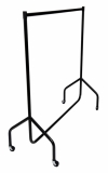 Junior Clothes Rail Black with 2 Inch Castors