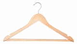 Wooden Wishbone Hangers With Non Slip Centre Bar (Box of 100)