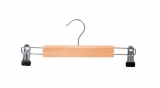 Straight Wooden Child Hangers with Clips 28cm (Box of 100)