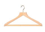 Wooden Wishbone Hangers with Non-slip Trouser Bar 42cm FSC