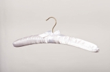 White Shaped Satin Covered Padded Hangers (Box of 100)
