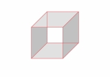 One Square Glass Cube with Fittings Small Panes (288mm x 288mm)