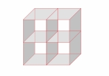 Four Squares-Glass Cube with Fitting Small Panes (288mm x 288mm)