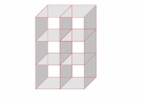 Six Squares-Glass Cube with Fittings Small Panes (288mm x 288mm)