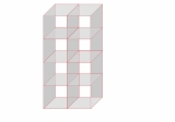 Eight Squares-Glass Cube with Fittings Small Panes (288mm x 288mm)
