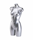 Silver Female Bust Form Without Stand