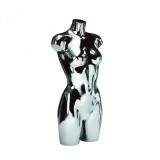Chrome Female Bust Form Without Stand