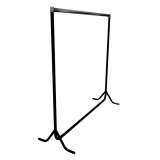 Clothes Rail 6FT Wide Black/Chrome Top