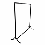 Black with Chrome Top Clothes Rails