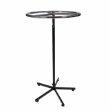 Circular Single Top Rail 28 Inch Black & Chrome Top (Adjustable Stem)