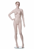 Right Hand on Hip Female Mannequin,(White Matt/Pale with Make up)