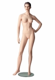 Left Hand on Hip Female Mannequin,(White Matt/Natural with Make up)