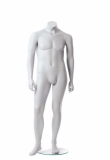 Plus Size Male Mannequin, Hands at Side,Headless (White Matt)