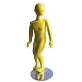 Yellow Gloss-Hands at Side Child Mannequin 3-4 Yrs