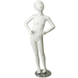 White Gloss-Hands at Side Child Mannequin 7-8 Yrs