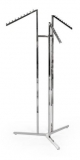 Adjustable Sloping Arm Merchandising Clothing Rail