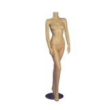 Female Headless Flesh Tone Mannequin - Hands by Side - Right Leg Bent Forward