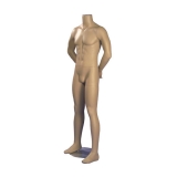 Male Headless Flesh Tone Mannequin - Arms Behind Back
