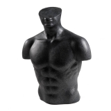 Male Body Form - Black Granite Finish - Stand Not Included