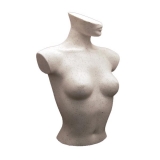 Female Body Form - White or White Painted Granite Finish - Stand Not Included