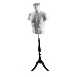 Male Body Form - White or White Painted Granite Finish - Stand Included