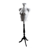 Female Body Form - White or White Painted Granite Finish - Stand Included