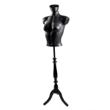Female Body Form - Black Granite Finish - Stand Included