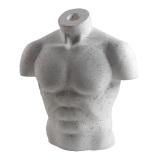 Male Body Form - White or White Painted Granite Finish - Stand Not Included