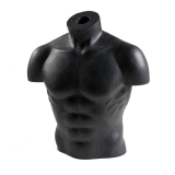 Male Body Form - Black Granite Finish - Stand Not Included