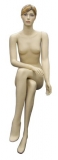 Sculptured Hair Female FleshTone Mannequin - Hands at Side