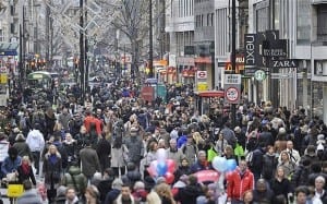 Christmas Crowds West End London