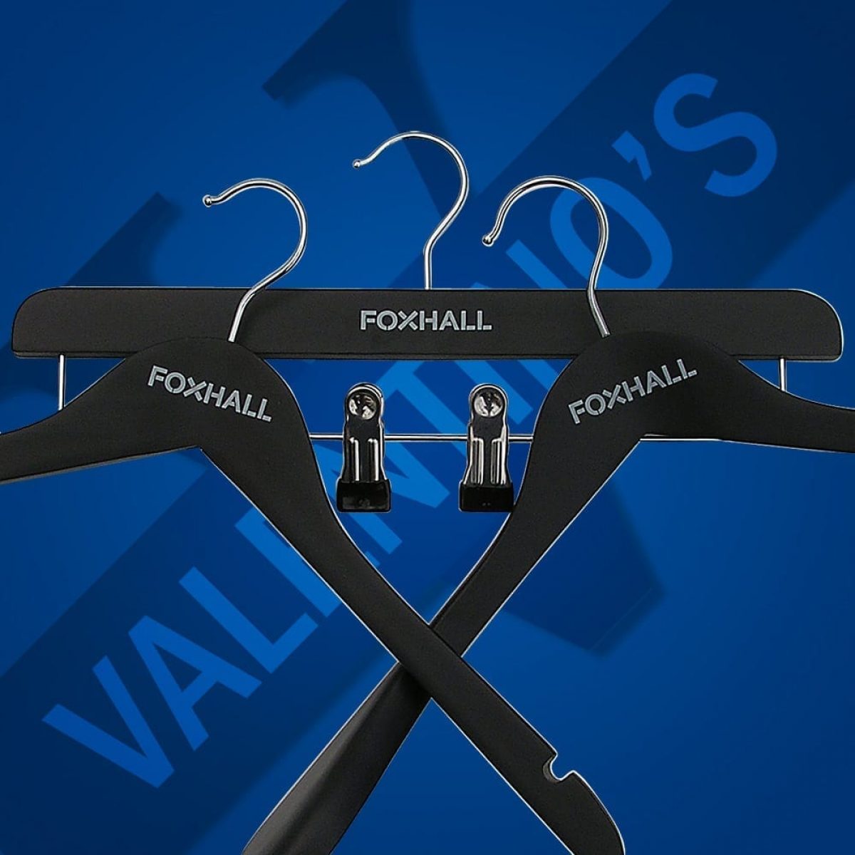 Printed Coat Hangers with Logo Foxhall Custom Hangers