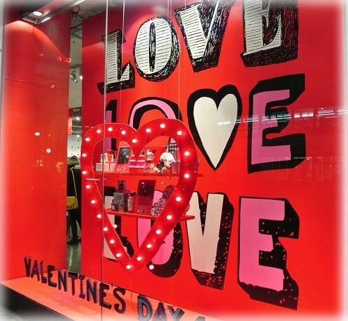 Valentines Window Display