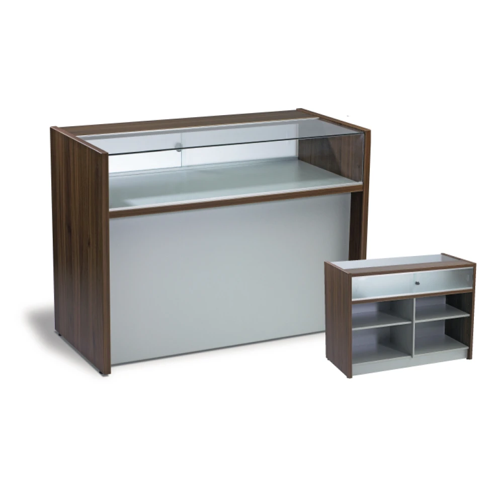 1/3 Glass Display Counter 1230mm W x 600mm D x 930mm H 28004