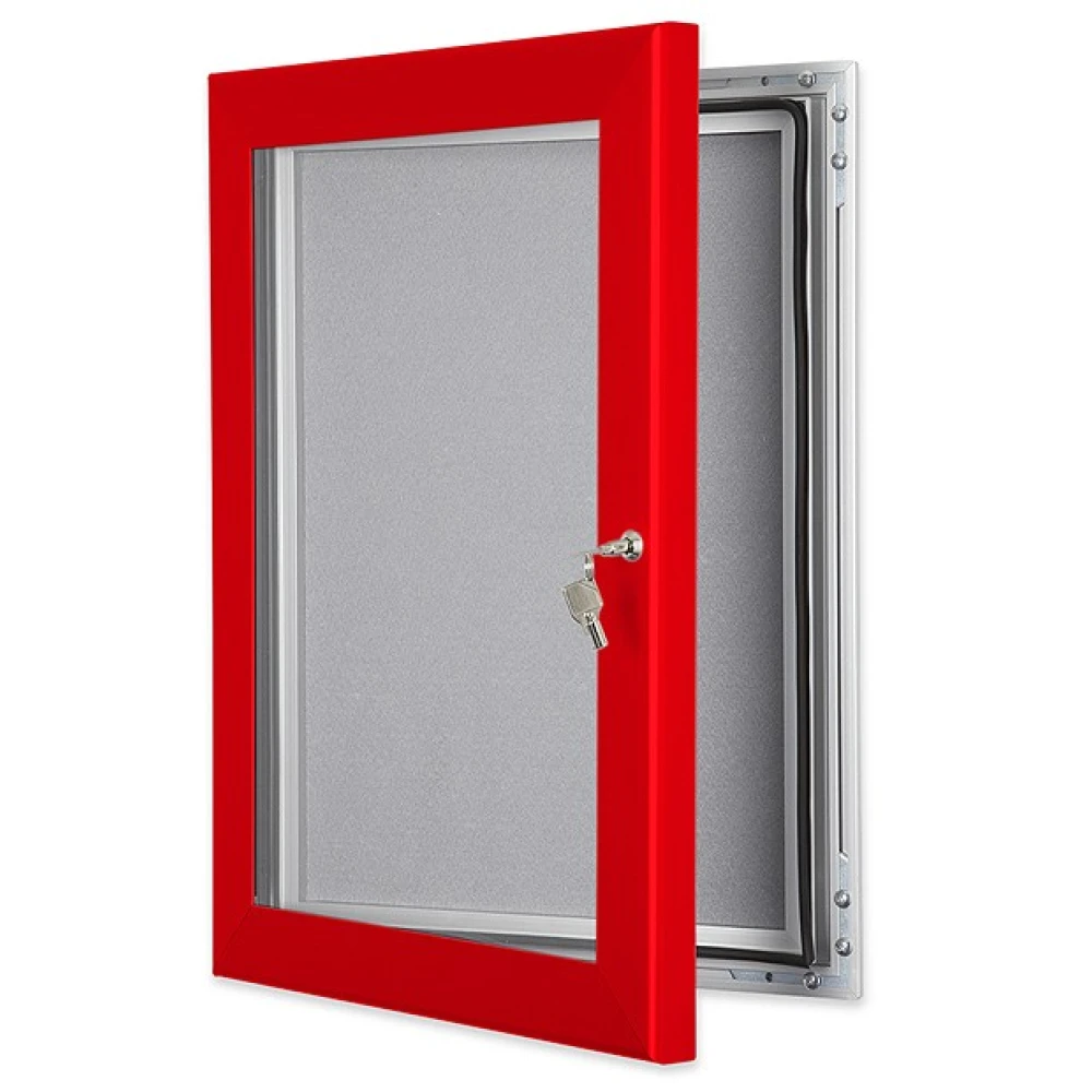 1000mm x 700mm B1 Key Lockable Felt Pin Board - 92097