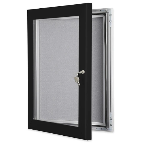 1000mm x 700mm B1 Key Lockable Felt Pin Board - 92097