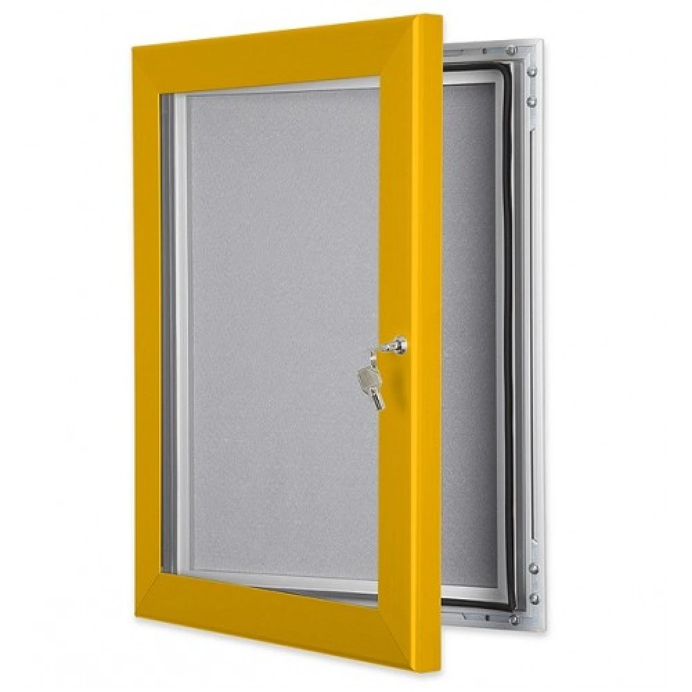 1000mm x 700mm B1 Key Lockable Felt Pin Board - 92097