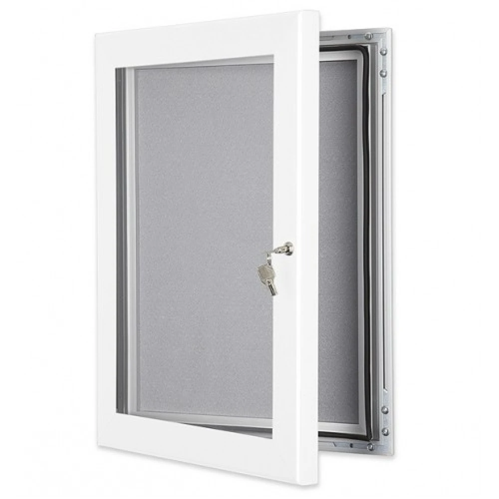 1000mm x 700mm B1 Key Lockable Felt Pin Board - 92097