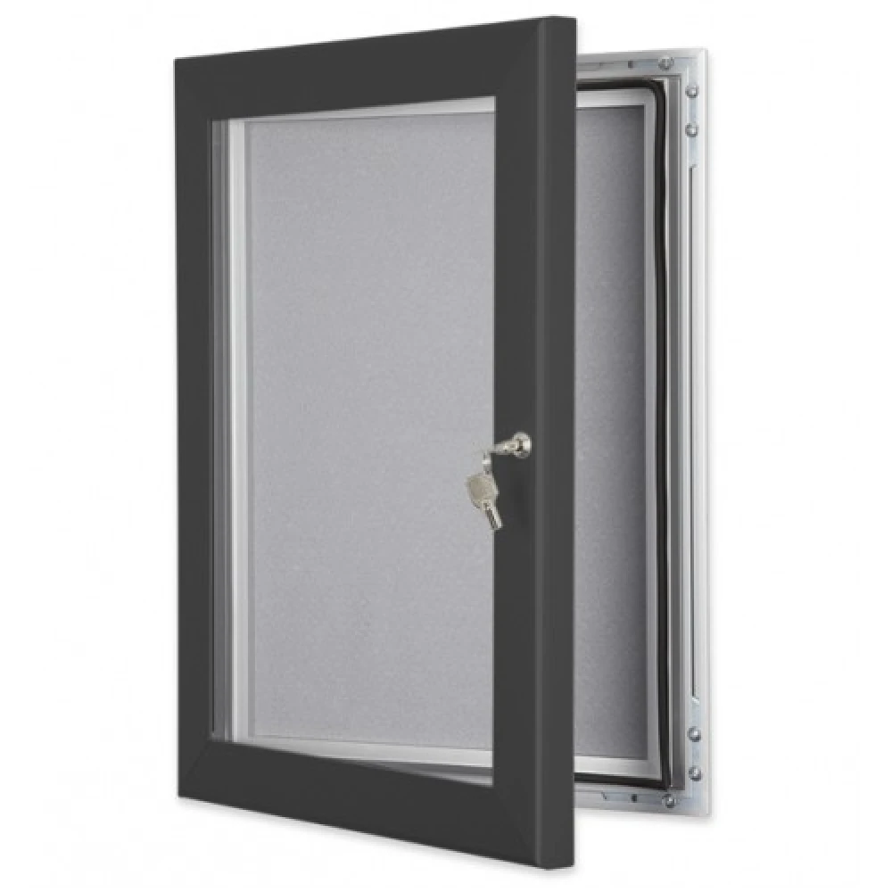 1000mm x 700mm B1 Key Lockable Felt Pin Board - 92097